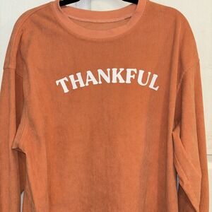 THANKFUL Round Neck Long Sleeve Sweatshirt Sz XL, Soft And Comfortable